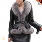 Leather Jacket Coat 2012 Women’s Sheepskin Leather Jackets With Fox Fur Collar 