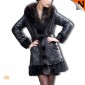 Women’s Long Sheepskin Leather Coats  Mink Coats 2012 With Fox Fur Collar