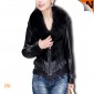 2012 NEW STYLE LONG MINK LEATHER COAT WITH FOX FUR COLLAR 