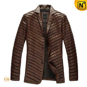Men's Designer Sheep Leather Blazer Coat CW880039