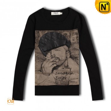  Men's Long sleeve Tee Shirt  Smoking Men Front Design CW110007