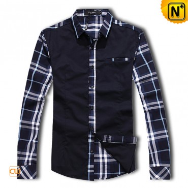 Fashion Plaid Shirts Casual Shirts Slim Fit Stylish For Men CW130039