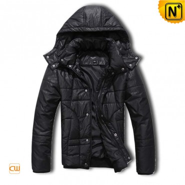 Men's Padded Black Jacket Stylish Winter Warm Jackets CW160001