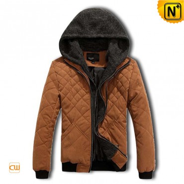 Men's Padded Knitted Hooded Jacket Warm Slim Jackets CW160002