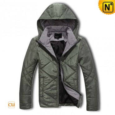 Men's Designer Padded Jacket Fashion Warm Winter jacket Olive CW160004