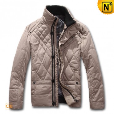 Men's Fashion Slim coats Beige Casual Padded Jacket CW160019