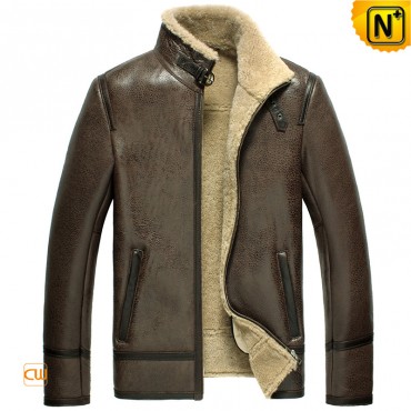 Leather Sheepskin Jacket Mens CW856077 www.cwmalls.com