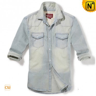 Mens Light Denim Shirt CW114227 www.cwmalls.com