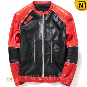 Mens Motocross Leather Jacket CW818302 | CWMALLS.COM
