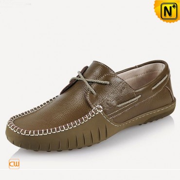 Pebbled Leather Boat Shoes CW740107 www.cwmalls.com