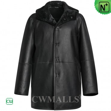Reversible Merino Sheepskin Coat with Hood CW826333 | CWMALLS.COM