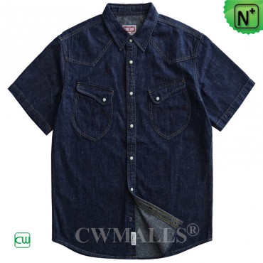 Short Sleeve Denim Shirts CW125117 | CWMALLS.COM
