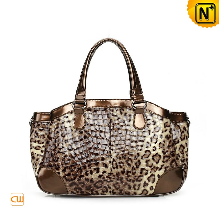Leather Handbags 2012 Leopard Embossed Leather Handbags Shoulder Bags