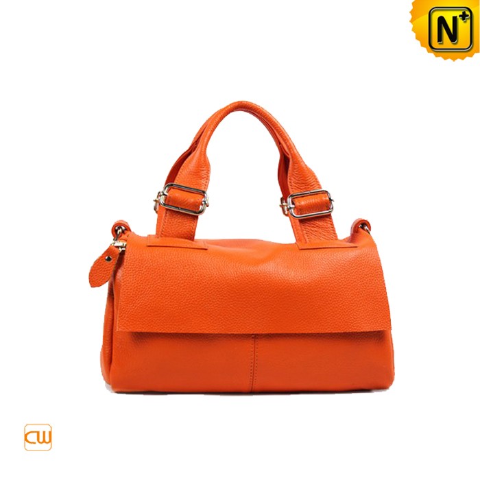 2012 classic orange leather shoulder bag for women CW278315