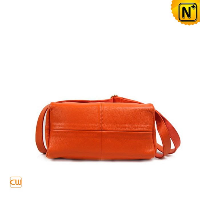 2012 classic orange leather shoulder bag for women CW278315