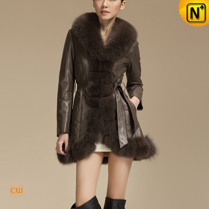 Slim Fit Full Leather Women’s Coat – Sleek Slimming Fox-Style Jacket