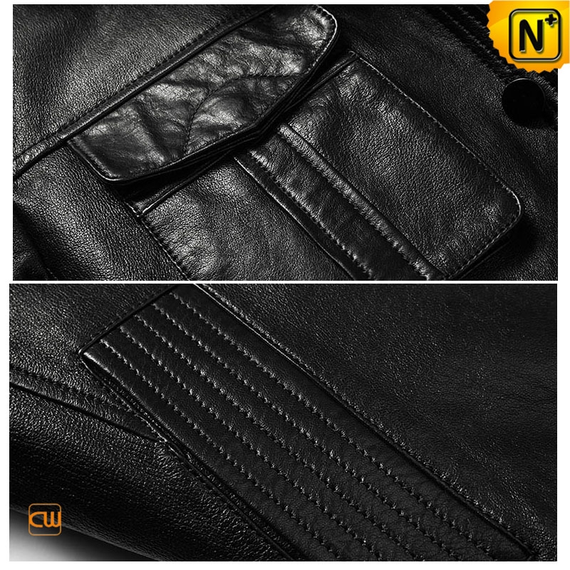 Saviu Men's Genuine Motorcycle Leather Jacket Black