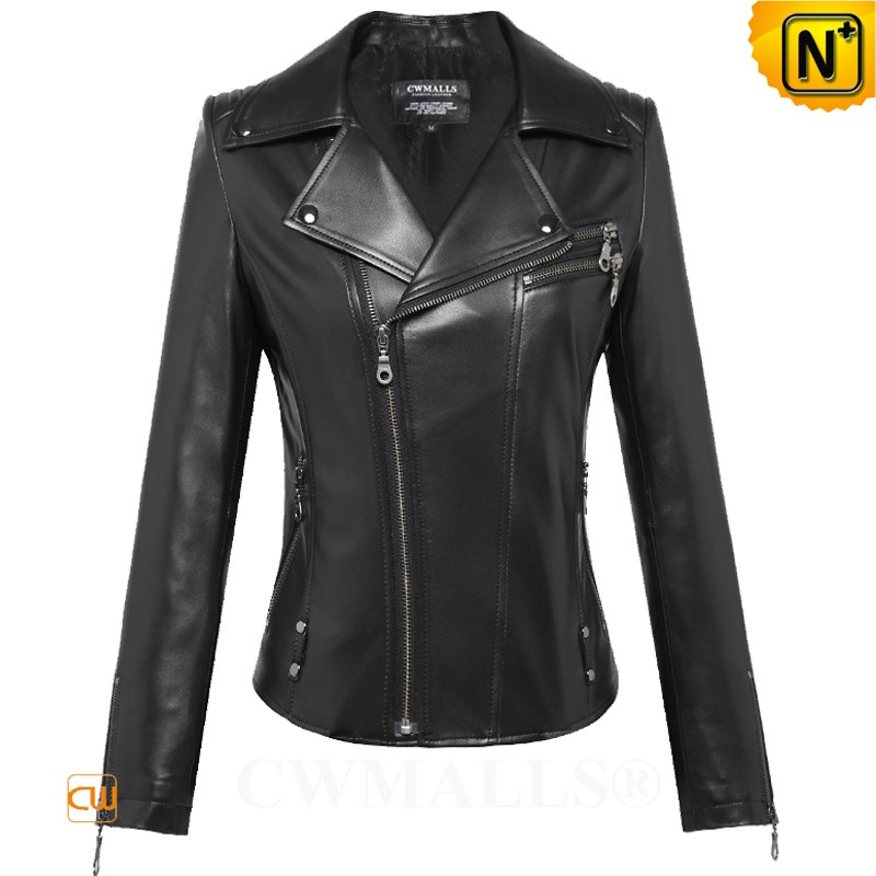 Leather Moto Jacket US Womens Size 4 Black