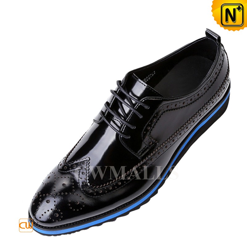 Black Patent Leather Wingtip Oxford CW751147 - Black Patent Leather Oxford For Versatile, Polished Formal Style