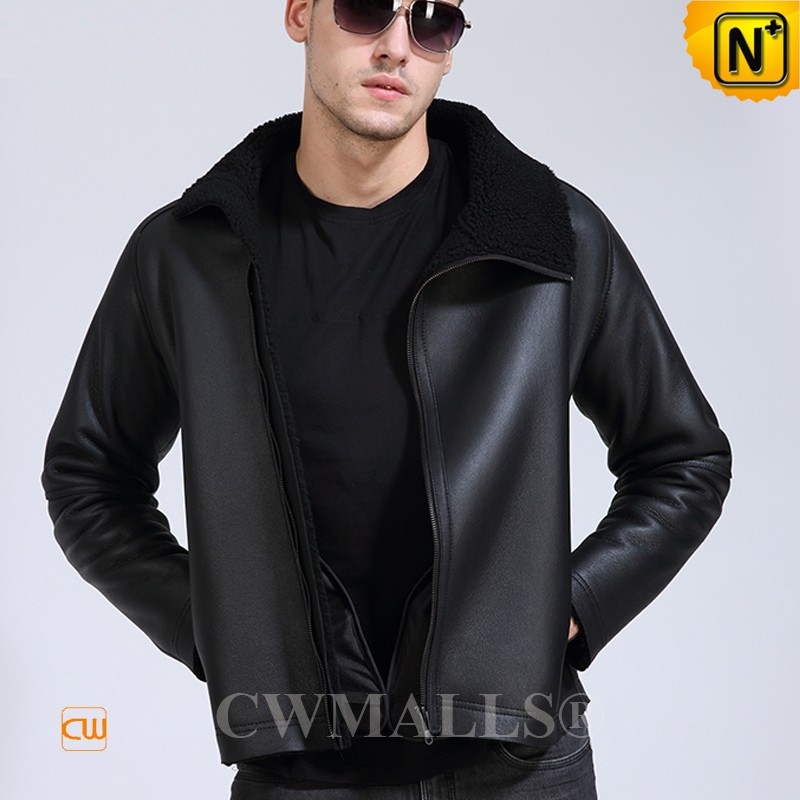 black sheepskin jacket