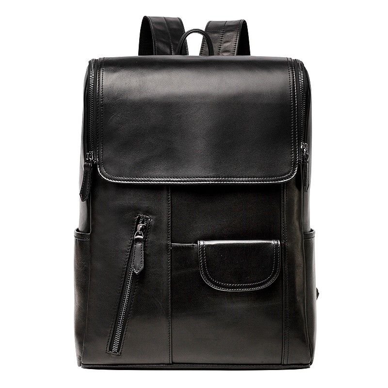 Flap Computer Backpack CWMALLS® Leather Flap Laptop Backpack CW907016