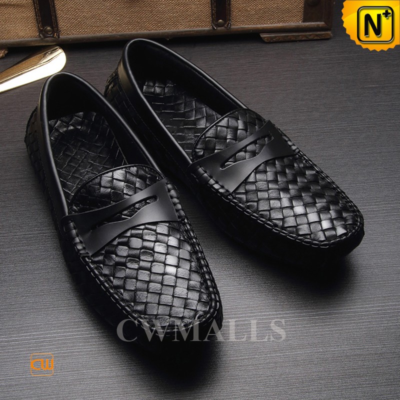 CL Penny Loafers Men Abrasivato Calf Leather Black