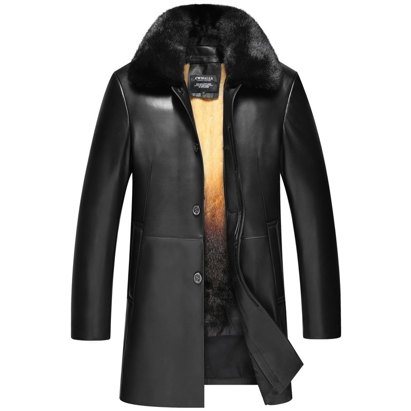 mink lined leather jacket