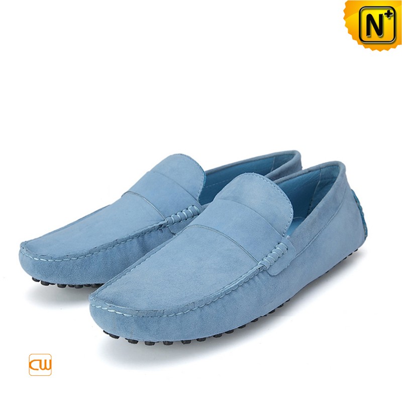 WUIWUIYU Men's Penny Loafers - Leather Moccasin Driving Shoes Slip-Ons