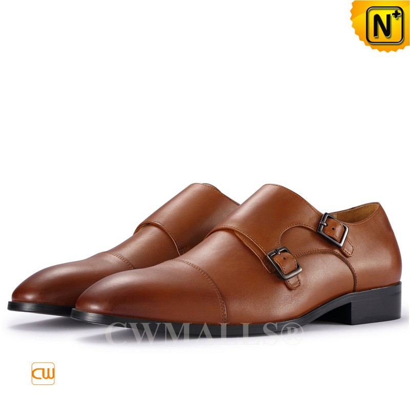 C00016-6433 Cap toe Monk strap-Brown Suede