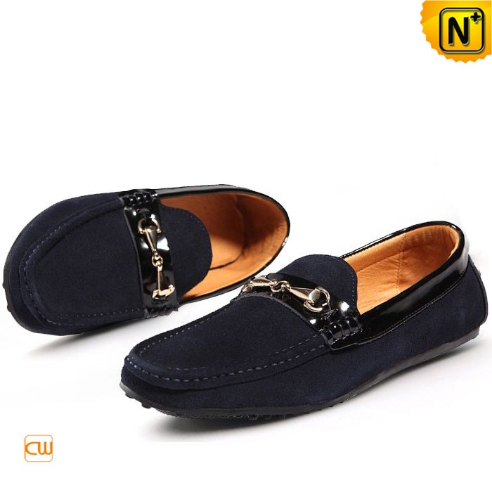 Classic Black Suede Driving Loafers