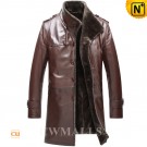 CWMALLS® Custom Men's Classic Shearling Leather Trench Coat CW807807
