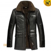 Black Sheepskin Coat CW865111 www.cwmalls.com