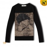 Men's Long sleeve Tee Shirt Smoking Men Front Design CW110007