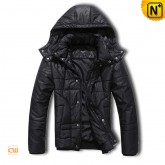 Men's Padded Black Jacket Stylish Winter Warm Jackets CW160001