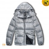 Men's European Style Tunic Down Jacket With Removable Hood CW160017