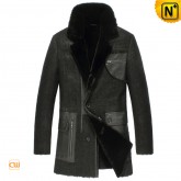 Leather Shearling Coat Mens 