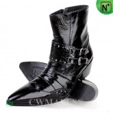 Mens leather Dress Ankle Boots BLack CW769133 | CWMALLS.COM