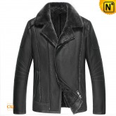 Mens Shearling Motorcycle Jacket CW852202 www.cwmalls.com