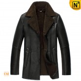 Sheepskin Leather Coat for Men CW852531 www.cwmalls.com
