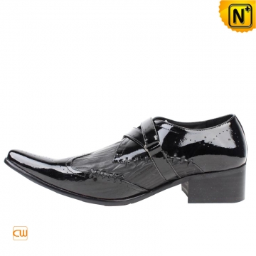 black designer dress shoes The Black Tux Patent Leather Shoes In Black main image 0