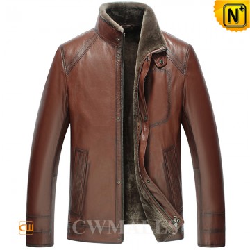 Men's Brown Shearling Jacket CW858103