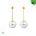 CWMALLS 8-9 mm Freshwater Pearl Earrings 18K Yellow Gold CW156111