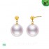 CWMALLS Freshwater Pearl Stud Earrings 10-11mm in 18K Gold CW156116