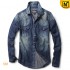 Mens Distressed Denim Long Sleeve Shirts CW114215