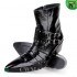CWMALLS Men's Fashion Leather Ankle Boots Black CW769133