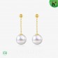 8-9 mm Round Pearl Earrings CW156111 | CWMALLS.COM