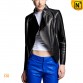 Black Cropped Leather Jacket CW614002 www.cwmalls.com