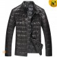 Black Leather Down JacketCW804055 www.cwmalls.com