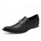Black Leather Dress Loafer CW725616 | CWMALLS.COM