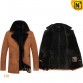 Brown Shearling Leather Jacket CW807130 www.cwmalls.com